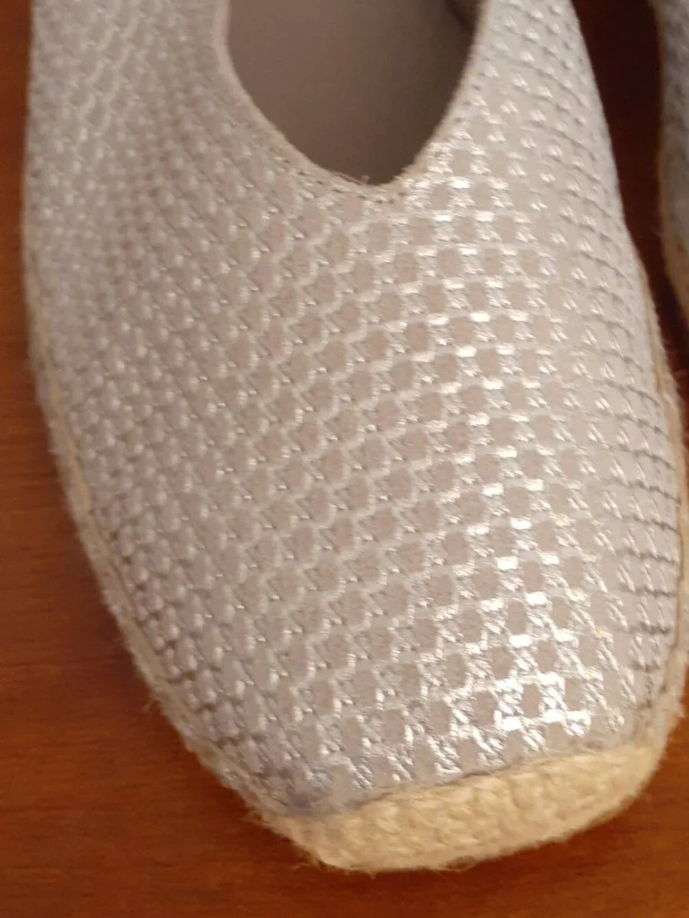 Eileen Fisher Petals Metallic Espadrilles Flats